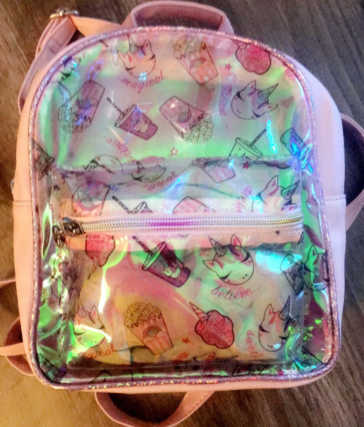 Pink Unicorn Snacks Clear Mini Backpack – LGU Kidz Collection