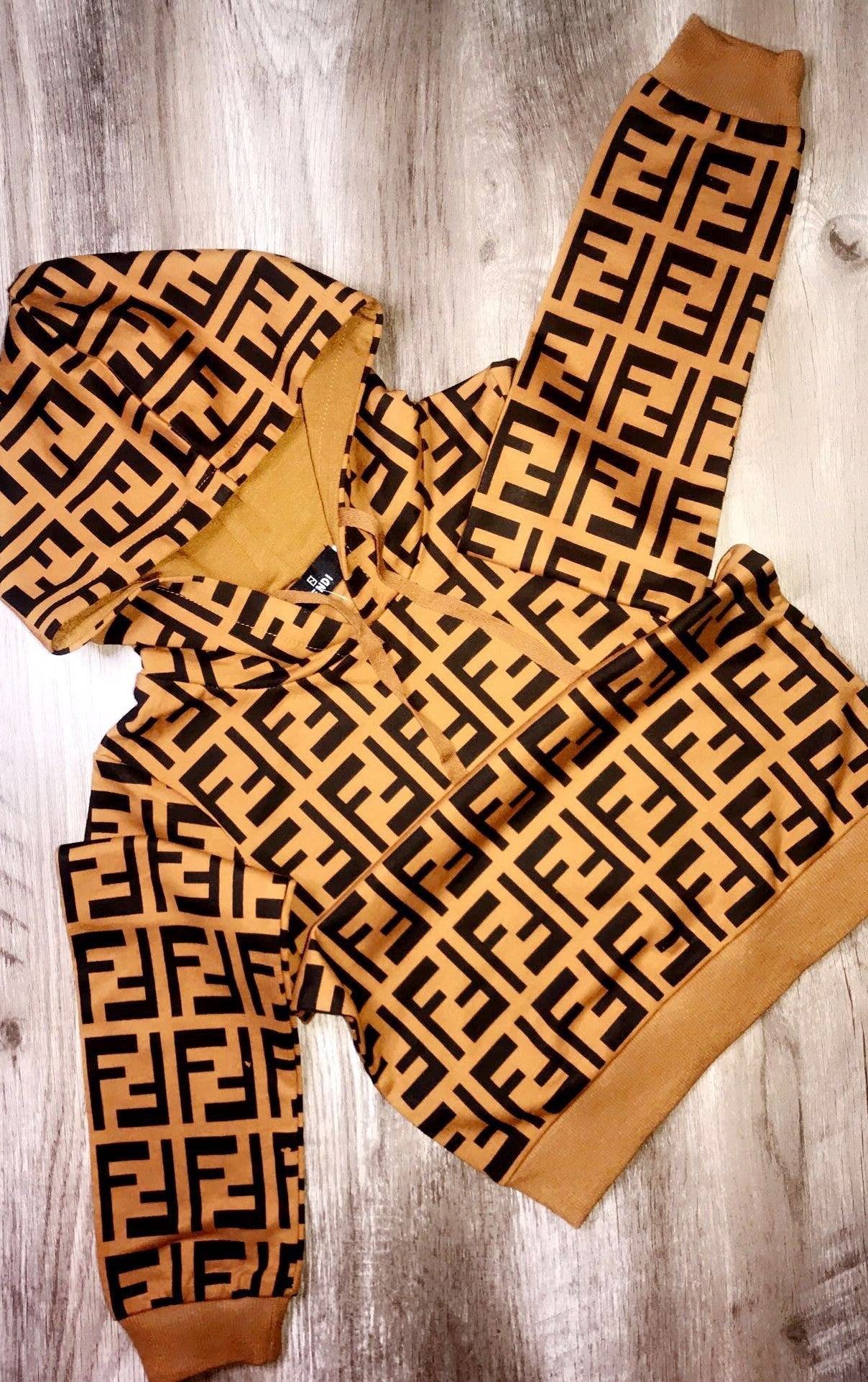 Brown Black Fendi Set