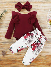 Load image into Gallery viewer, Maroon Floral Set
