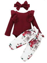 Load image into Gallery viewer, Maroon Floral Set
