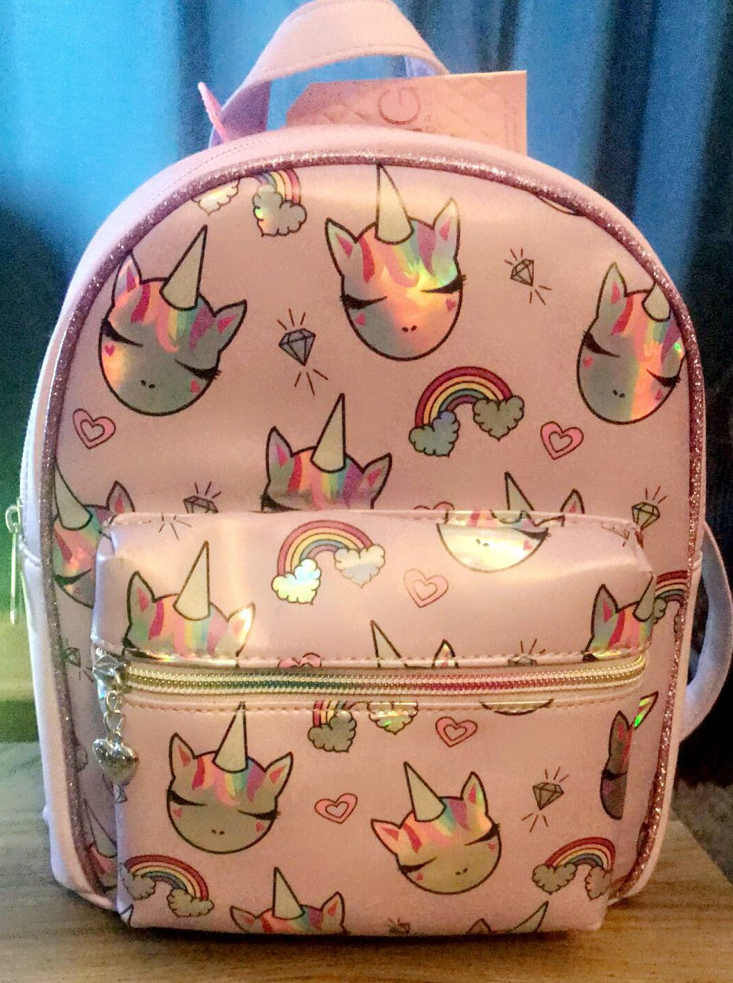 bling mini backpack Purple Hologram Rainbow Bling Mini Back Pack – LGU Kidz Collection